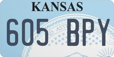 KS license plate 605BPY