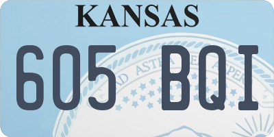 KS license plate 605BQI