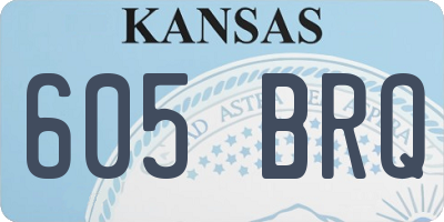 KS license plate 605BRQ