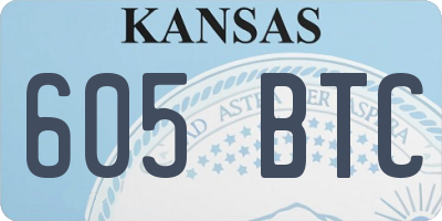 KS license plate 605BTC