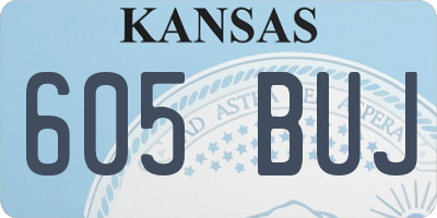 KS license plate 605BUJ