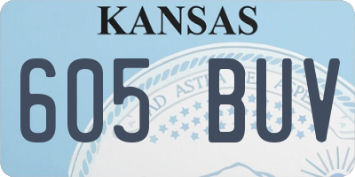 KS license plate 605BUV