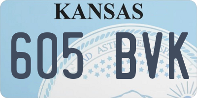 KS license plate 605BVK