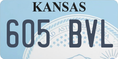 KS license plate 605BVL