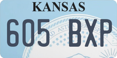 KS license plate 605BXP