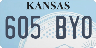 KS license plate 605BYO
