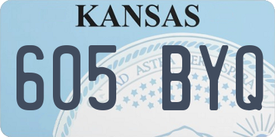 KS license plate 605BYQ