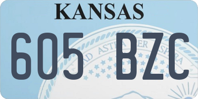 KS license plate 605BZC