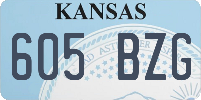 KS license plate 605BZG