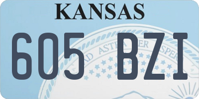 KS license plate 605BZI