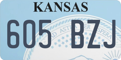 KS license plate 605BZJ