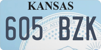 KS license plate 605BZK