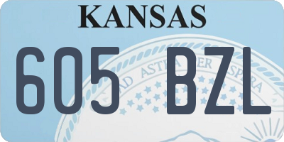 KS license plate 605BZL