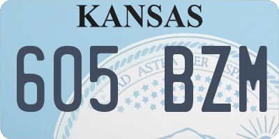 KS license plate 605BZM