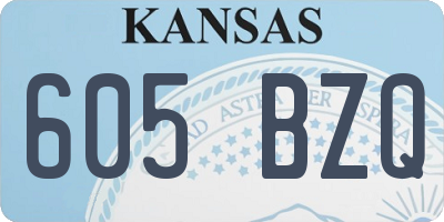 KS license plate 605BZQ