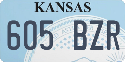KS license plate 605BZR