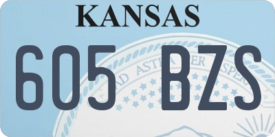 KS license plate 605BZS
