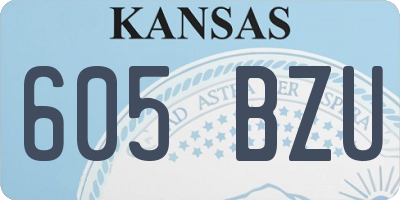 KS license plate 605BZU
