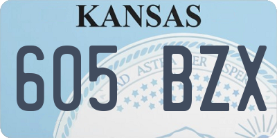 KS license plate 605BZX