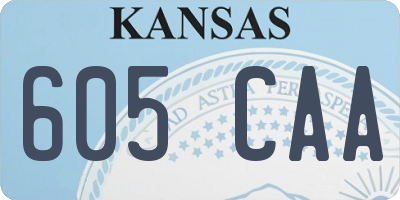 KS license plate 605CAA