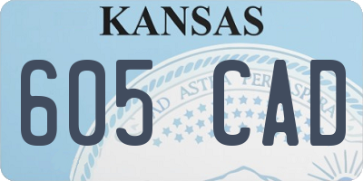 KS license plate 605CAD