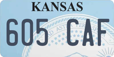 KS license plate 605CAF