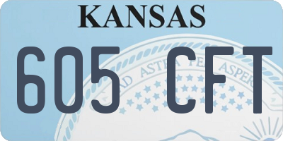 KS license plate 605CFT