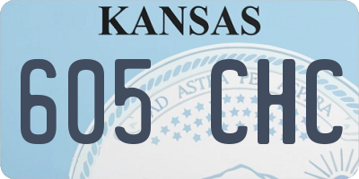 KS license plate 605CHC