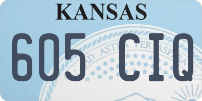 KS license plate 605CIQ