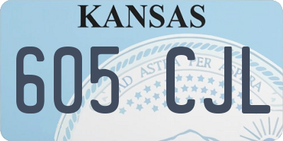 KS license plate 605CJL