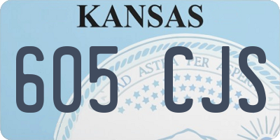 KS license plate 605CJS