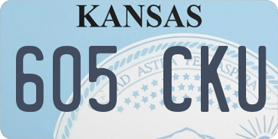 KS license plate 605CKU