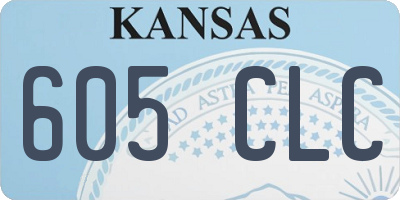 KS license plate 605CLC