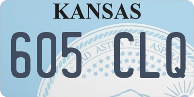 KS license plate 605CLQ