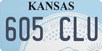 KS license plate 605CLU