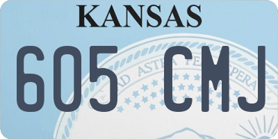 KS license plate 605CMJ
