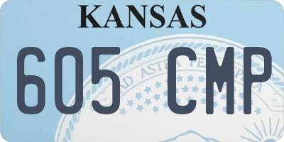 KS license plate 605CMP
