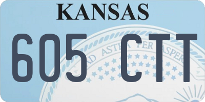 KS license plate 605CTT