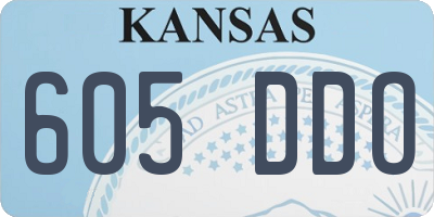 KS license plate 605DDO