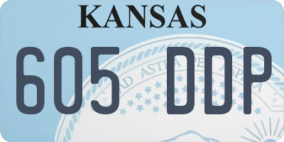 KS license plate 605DDP