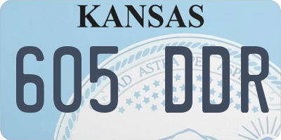 KS license plate 605DDR