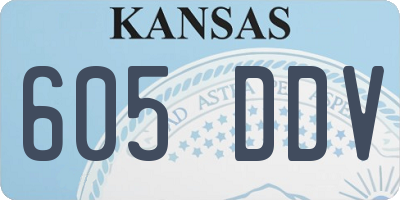KS license plate 605DDV