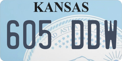 KS license plate 605DDW