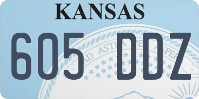 KS license plate 605DDZ