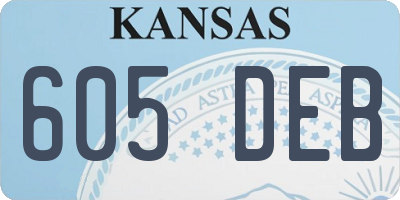 KS license plate 605DEB