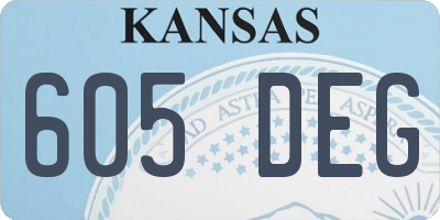 KS license plate 605DEG