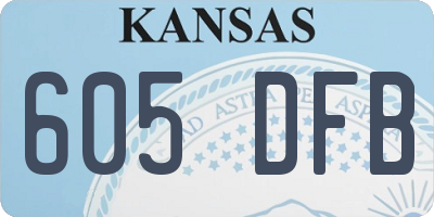 KS license plate 605DFB