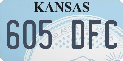 KS license plate 605DFC
