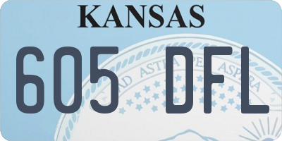 KS license plate 605DFL
