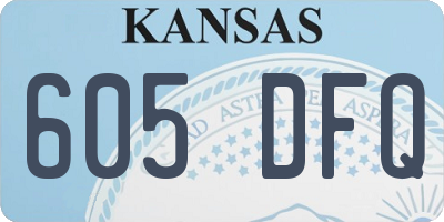 KS license plate 605DFQ